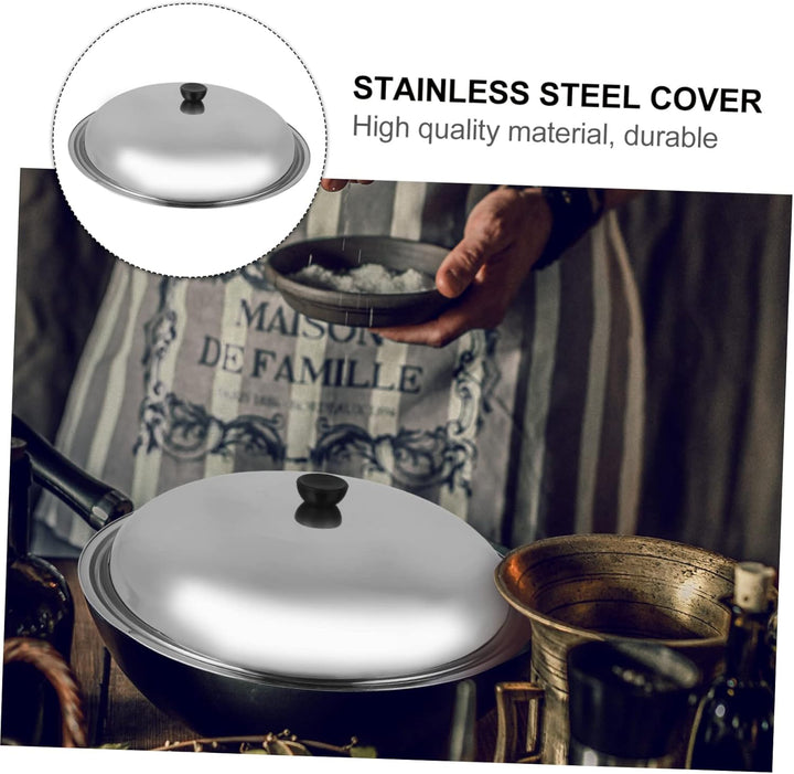 Hemoton Edelstahldeckel Universaldeckel Anti Hot Topfdeckel Verdicken Pfannendeckel mit Dampfloch fü