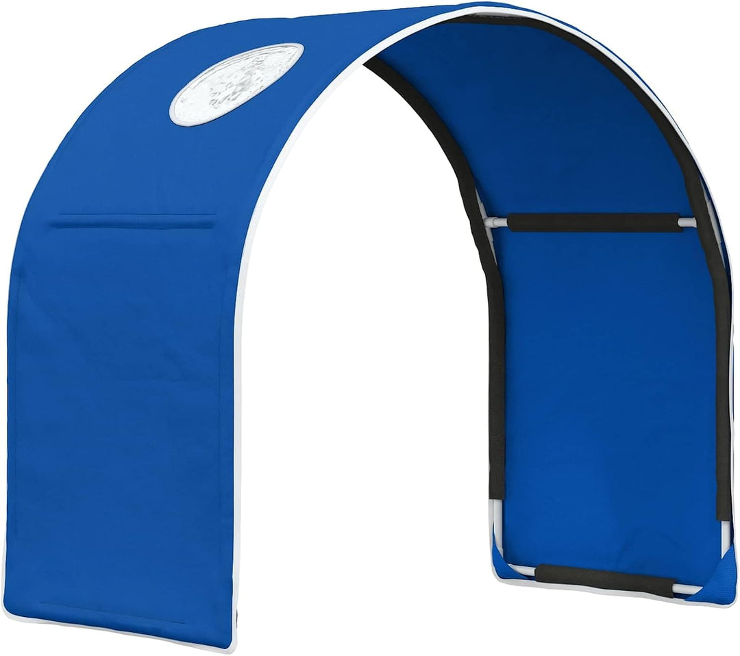 Bettunnel 2 Stück Blau aus Polyester 211 x 52,5 x 2 cm, modulares Schlafzimmer Zubehör mit Montage,