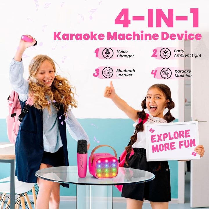 Kinder Karaoke Maschine, Neueste Karaoke Mikrofon Kinder, Geschenke für Mädchen Jungs,Mini Bluetooth
