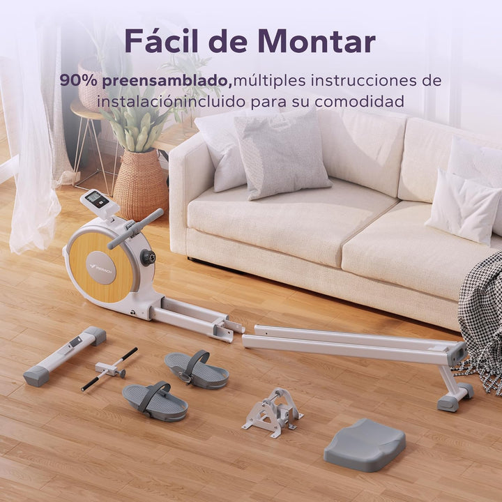 MERACH Rudergerät für Zuhause, Magnetisches Bluetooth Rudergeräte mit 16 Widerstandsstufen, Upgrade