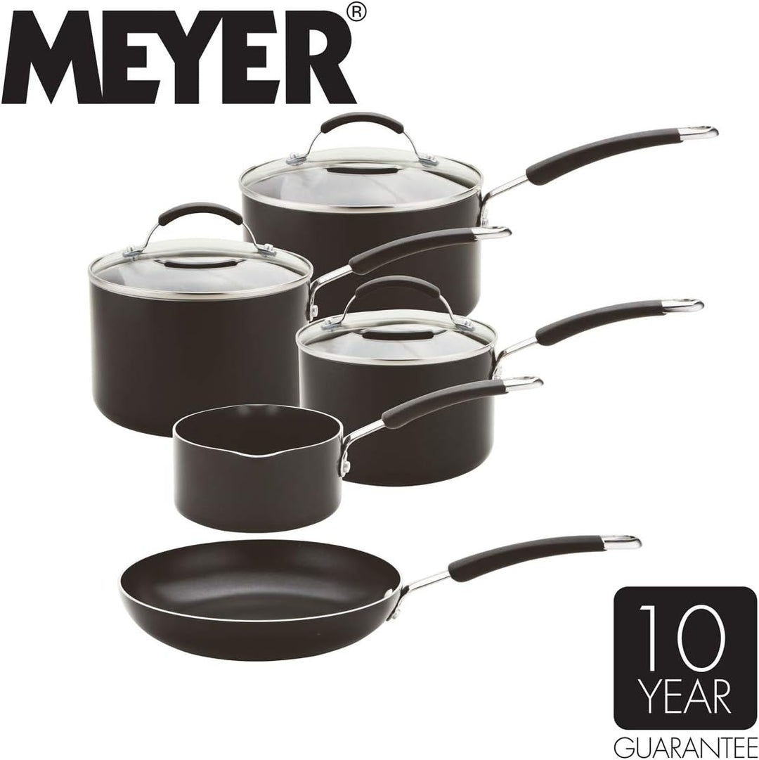 Meyer Topfset Induktion mit Stieltöpfen, Milchtopf und Bratpfanne 24cm - Kochtopf Set mit Antihaftbe
