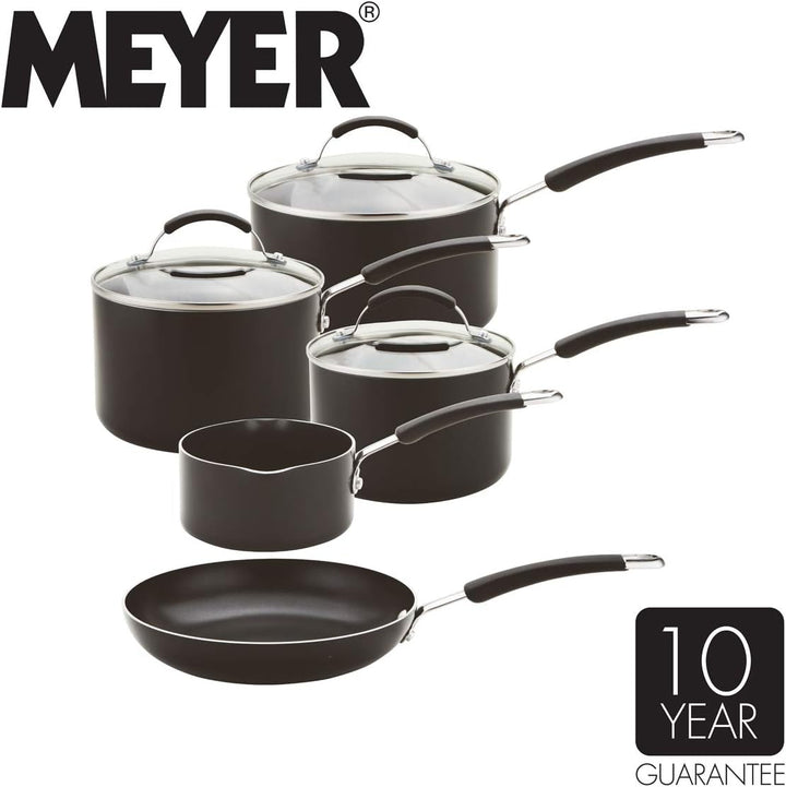 Meyer Topfset Induktion mit Stieltöpfen, Milchtopf und Bratpfanne 24cm - Kochtopf Set mit Antihaftbe
