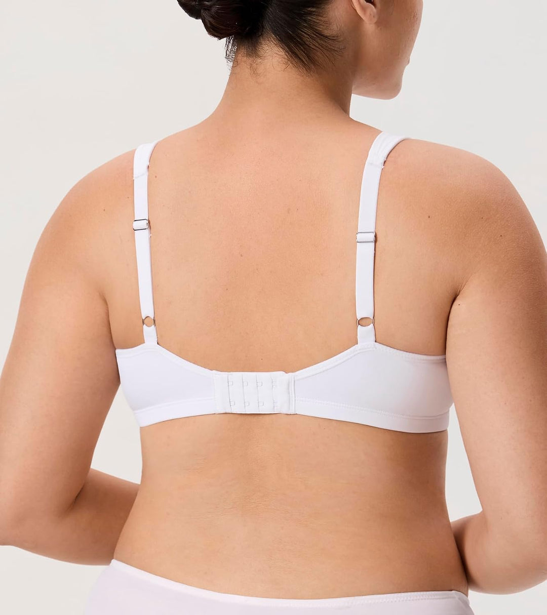 DELIMIRA Damen Minimizer BH mit Bügel Grosse Brüste Starker Halt Seamless Tshirt BHS Soft 70C Weiss,