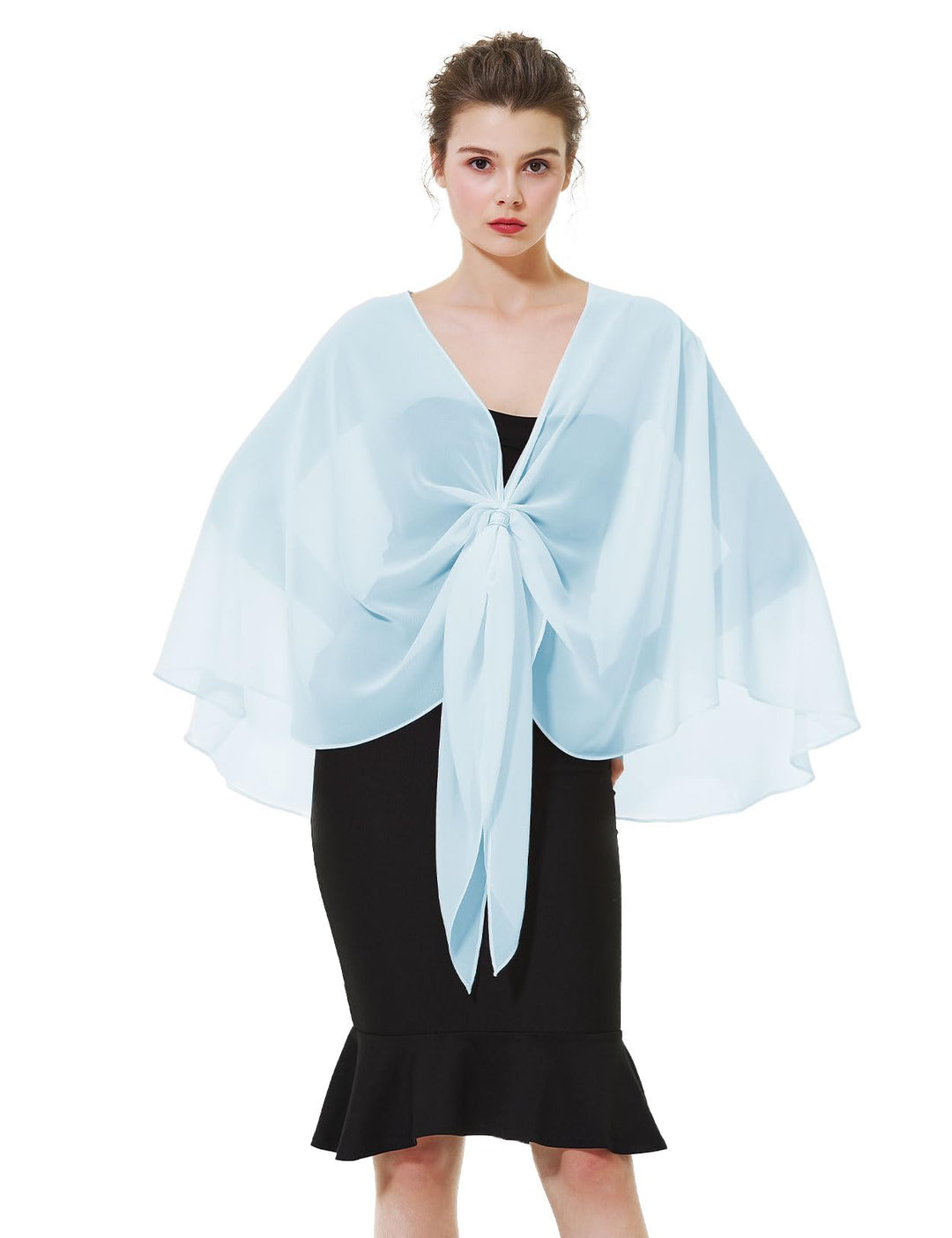 BEAUTELICATE Damen Chiffon Schal Stola Elegante Bolero Leichter Sommerjacke Braut Schal für Brautkle