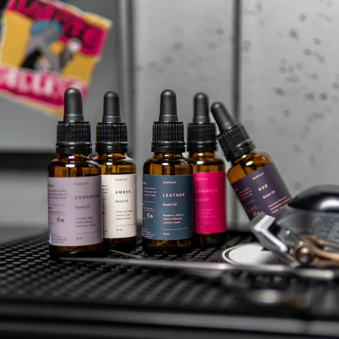 SILKCLAY Oud Bartöl und Gesichtshautöl Beard Oil aus 6 Ölen nährt und revitalisiert 30 ml Palisander