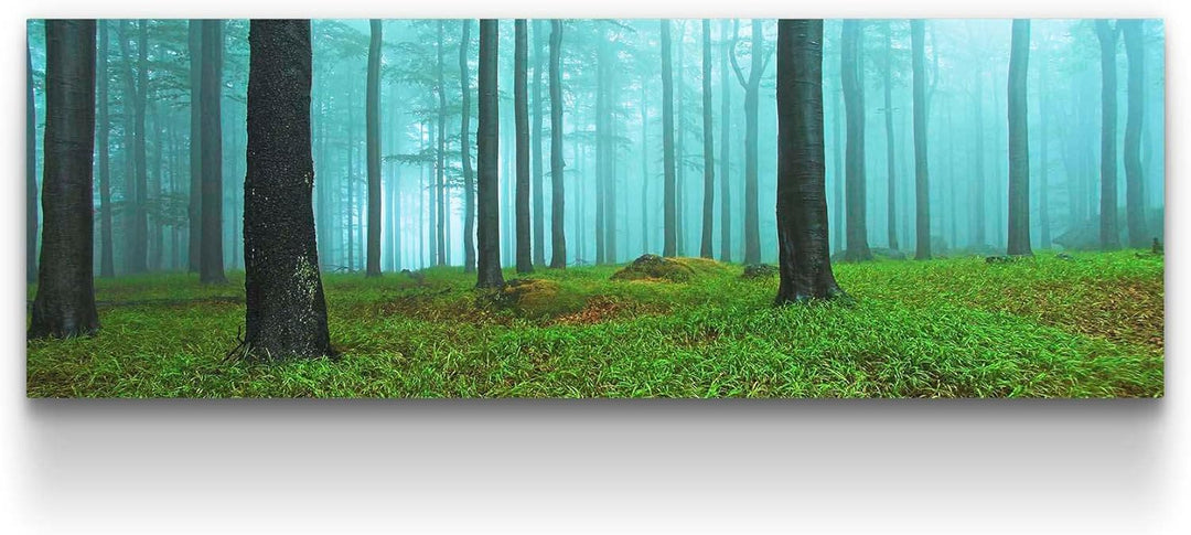 Startonight Bilder Morgen im Wald, Leinwandbilder Moderne Kunst, Bäume Wanddeko Kunstdrucke, Wandbil