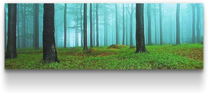 Startonight Bilder Morgen im Wald, Leinwandbilder Moderne Kunst, Bäume Wanddeko Kunstdrucke, Wandbil