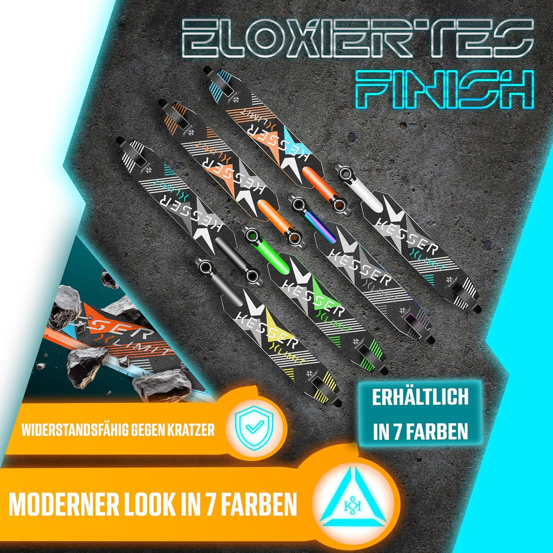 KESSER® Stunt Scooter X-Limit - 360° Lenkung Robuster Funscooter Stuntscooter mit ABEC 9 Kugellagern