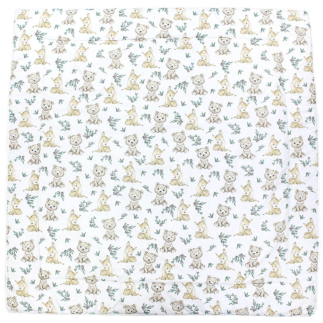 TupTam Baby Spielmatte Kinder Grosse Spieldecke Gepolstert XXL Krabbeldecke 120 x 120 cm Babyzimmer