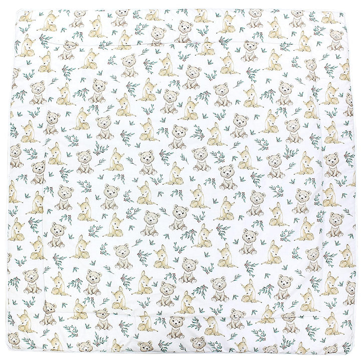 TupTam Baby Spielmatte Kinder Grosse Spieldecke Gepolstert XXL Krabbeldecke 120 x 120 cm Babyzimmer