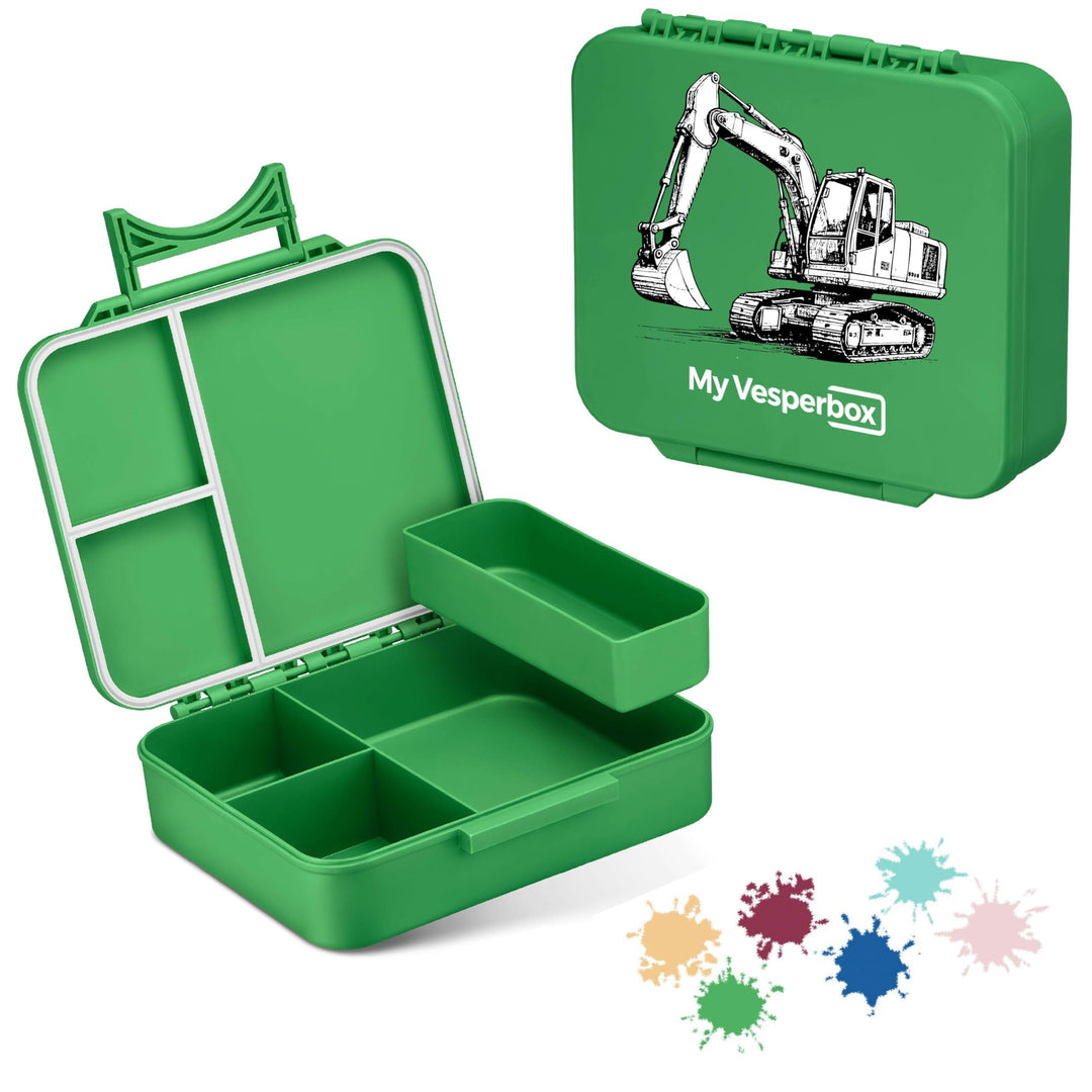 My Vesperbox® Brotdose für Kinder mit Fächern Liv [MADE IN GERMANY] - Lunchbox mit Trennfächern - Be