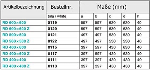 Revisionstür Revisionsklappe weiss 500x500mm aus hochwertigem ASA Kunststoff mit Einbaurahmen