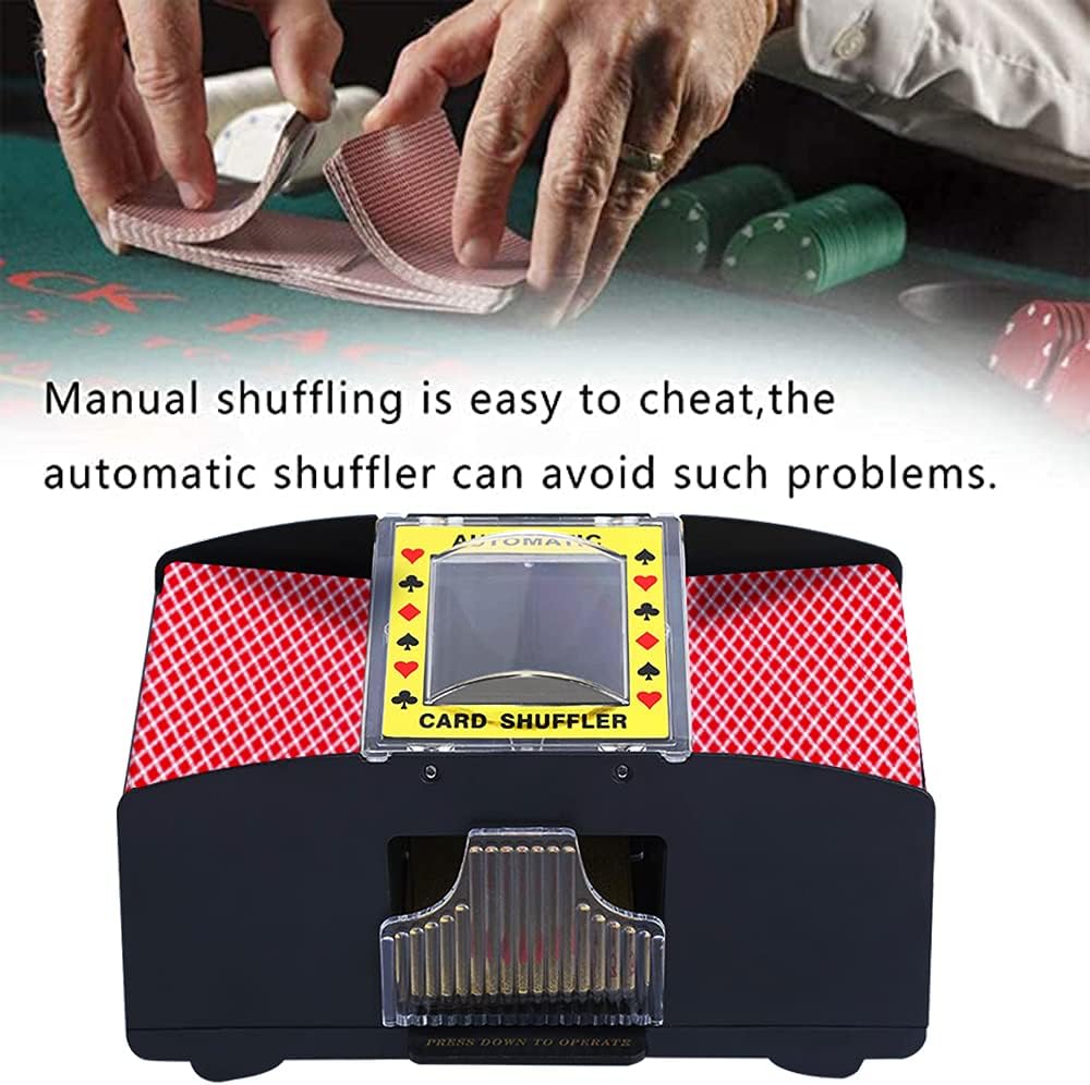 Ni-SHEN automatischer Kartenmischer für 2 Decks, USB-/batteriebetrieben, elektrischer Kartenmischer