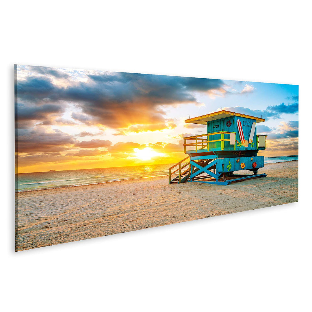 islandburner Bild auf Leinwand Miami South Beach Sunrise Florida Usa Bilder Wandbilder Poster Leinwa
