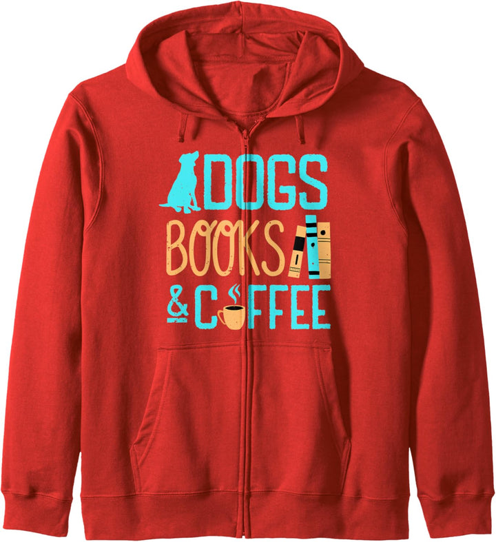 Lesehunde und Kaffee Buch Nerd Dog Lover Coffeeholic Kapuzenjacke