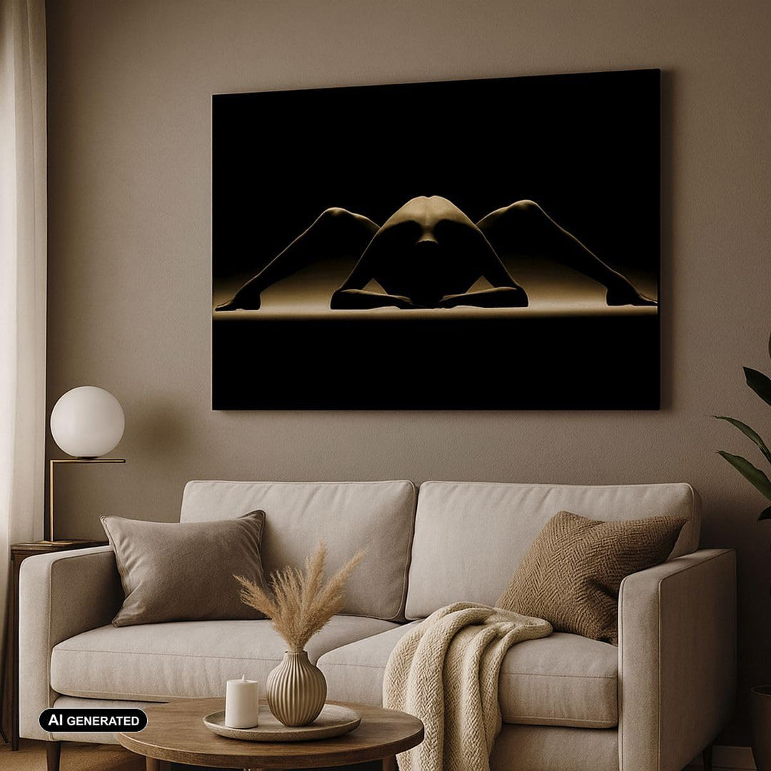 Bilder auf Leinwand Nackter Körper Modell künstlerische Pose Leinwandbild 70x50cm Wandbilder Dekorat