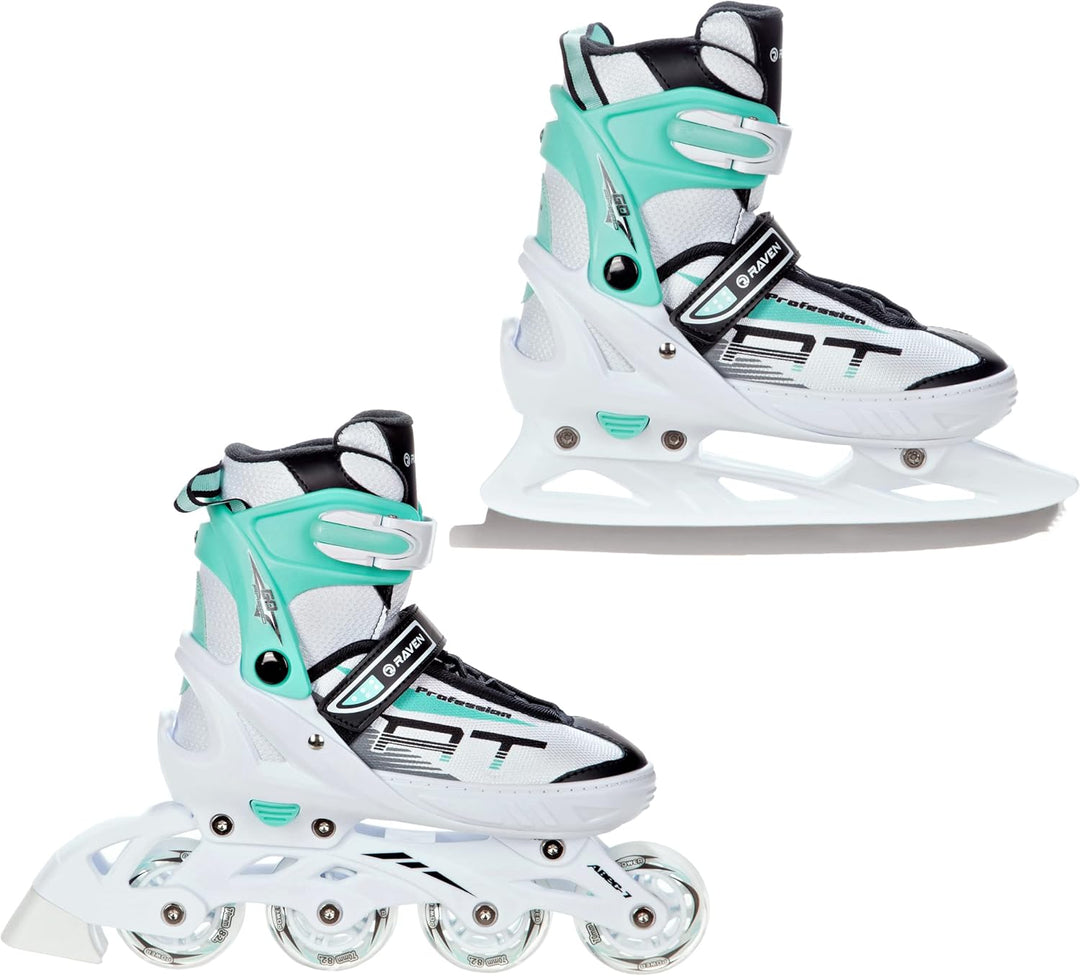 Raven Verstellbare 2in1 Inlineskates-Schlittschuhe Profession - Kugellager Abec7 - SAS - Shock-Absor