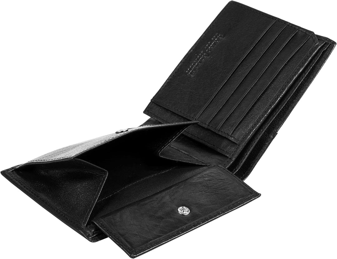 bruno banani Geldbörse Echt Leder Herren - 021335 Schwarz, Schwarz