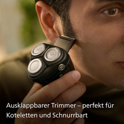 Philips Shaver Series 3000 – Elektrischer Nass- und Trockenrasierer für Männer in Schwarz, mit SkinP