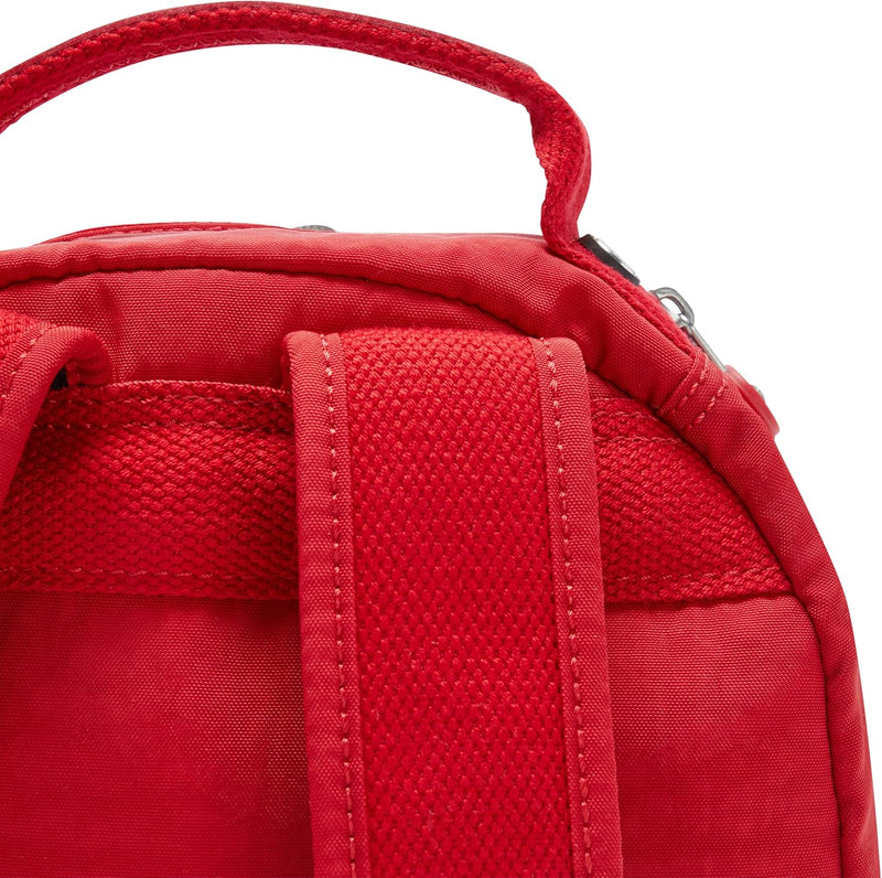 Kipling SEOUL S Kleiner Rucksack mit Laptop-Schutz Rot Rouge, Rot Rouge