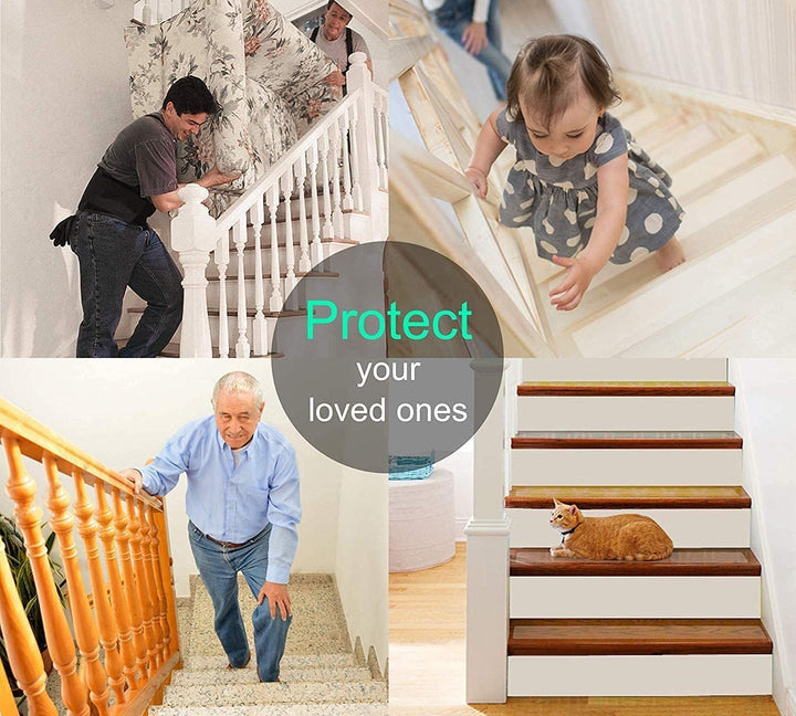 BangShou Transparente Antirutschstreifen für Treppen 15x60cm mit 15 Rollen Rutschfestes Klares Selbs