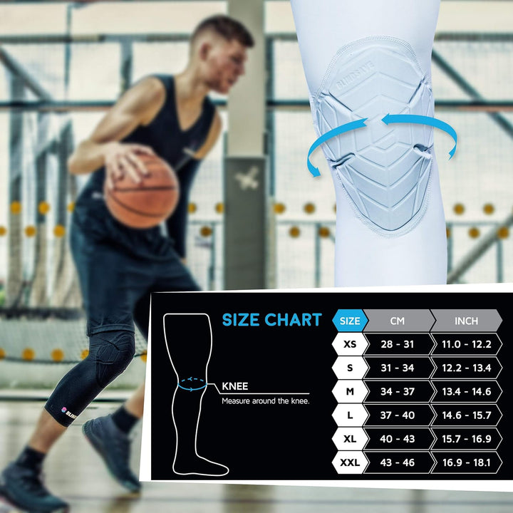 BLINDSAVE Knee Pads; Knie Sleeves, 1 Paar - schwarz Gr. S Schwarz Grösse S, Schwarz Grösse S