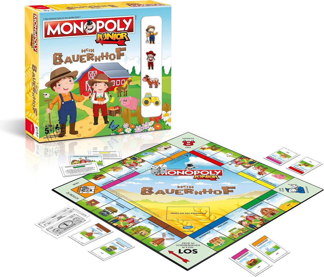 Winning Moves Monopoly Junior Mein Bauernhof - Familienspiele Strategie Brettspiele Monopoly Mein Ba