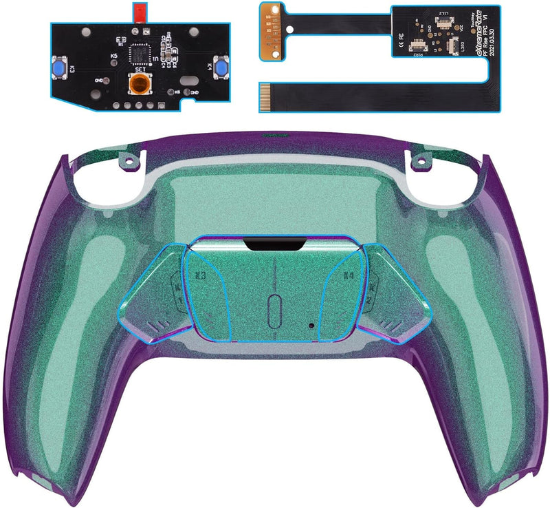 eXtremeRate Programmierbar RISE4 Remap Kit für ps5 Controller BDM-010/020,Remap Board&Rückplate Gehä