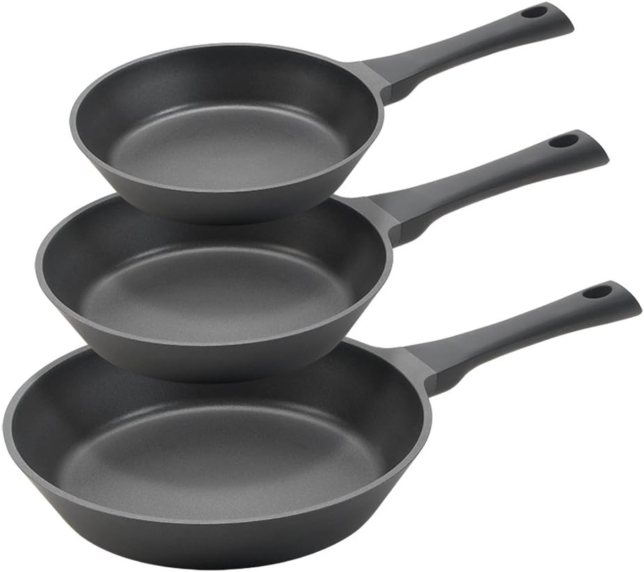 Metaltex XPERT Set mit 3 Pfannen aus Aluminiumguss, Antihaftbeschichtung Ilag 3 Schichten, Full Indu