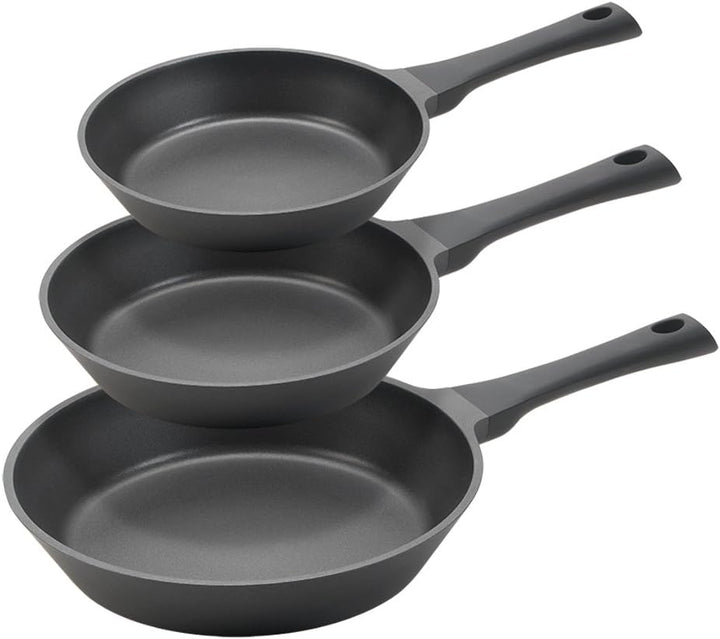 Metaltex XPERT Set mit 3 Pfannen aus Aluminiumguss, Antihaftbeschichtung Ilag 3 Schichten, Full Indu
