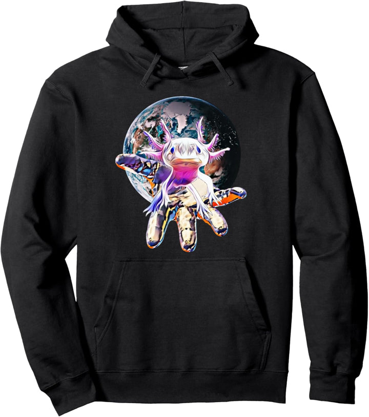 Axolotl Motiv Aquarium Amphibie Design Molch Tiermotiv Pullover Hoodie