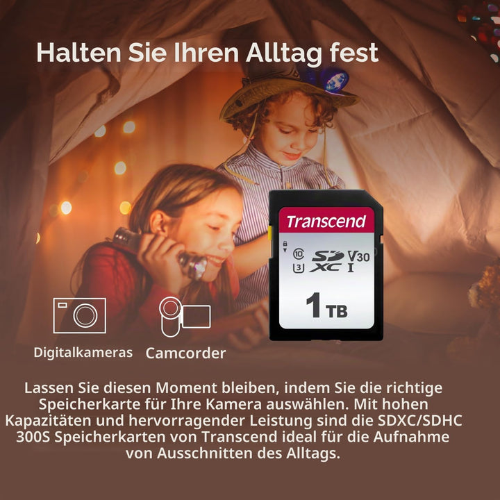 Transcend Highspeed 512GB SDXC Speicherkarte (für Digitalkameras / Photo Box / alltägliche Aufnahmen
