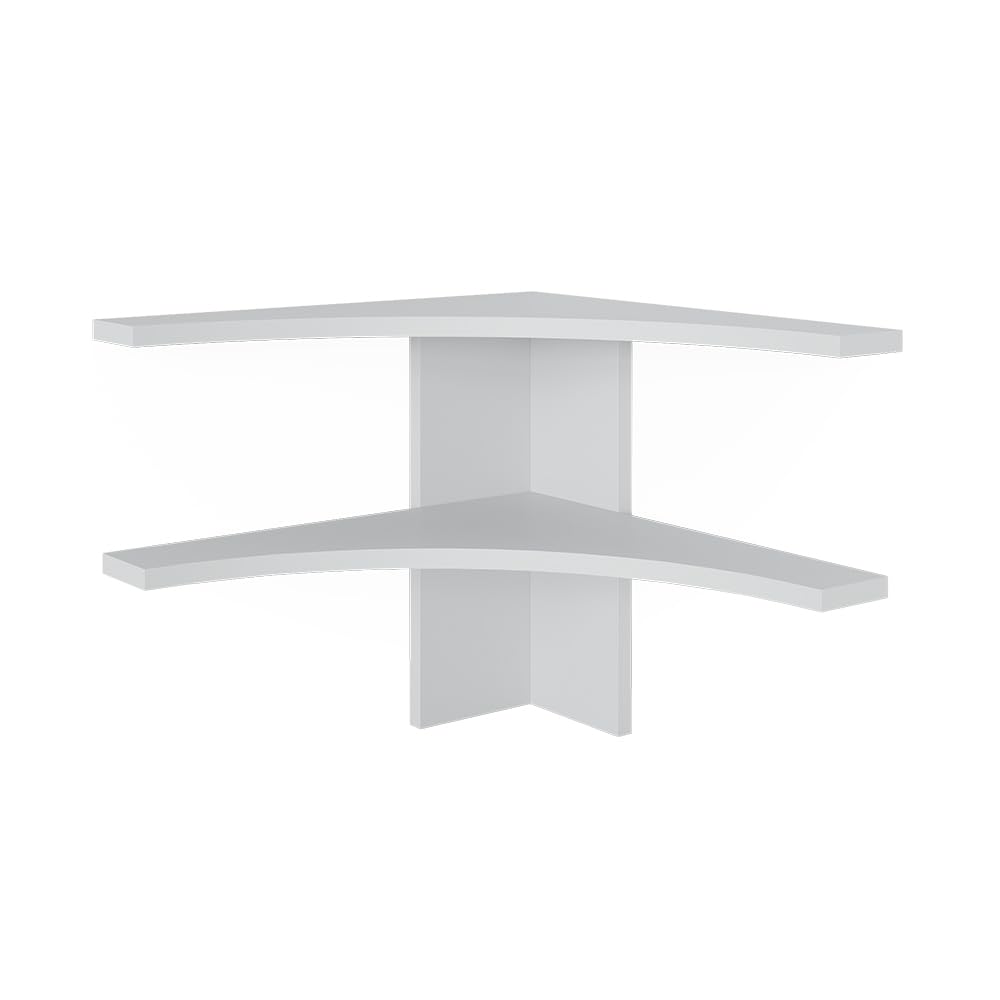 Vicco Eckregal Roman, Weiss, 43.5 x 37 cm, geeignet für platzsparende Ecklösungen im Essbereich Weis