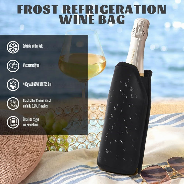 2er Set WeinküHler Manschette Wasserabweisende Nylon - Weinkühlerhülle FüR Wein Wiederverwendbarer F