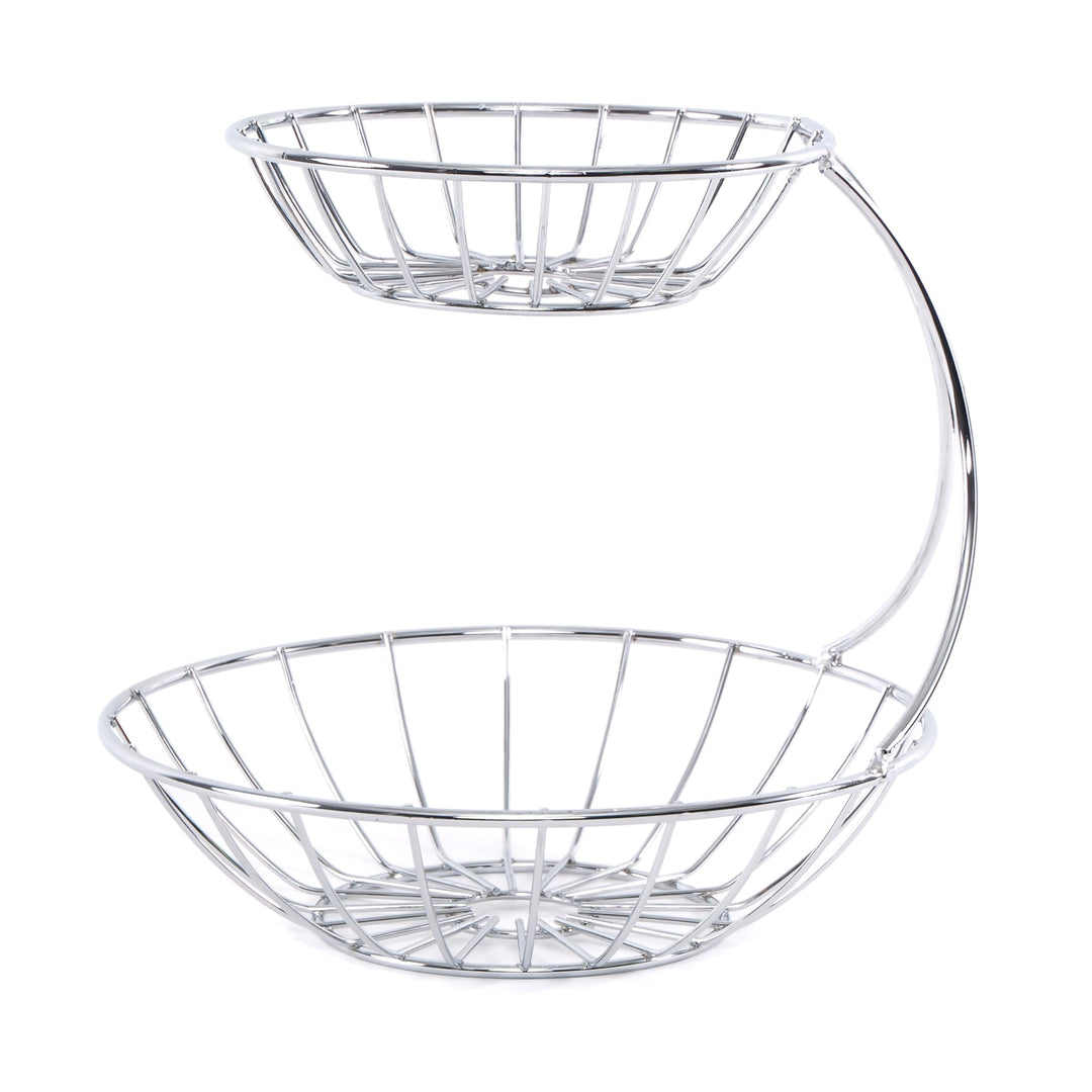DESIGN DELIGHTS OBST ETAGERE STAGE | 24 cm, Eisen, zweistöckig | Metall Obstständer, Früchteschale,