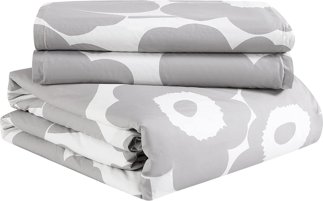 Marimekko | Unikko Collection | Bettbezug-Set – 100% Baumwolle, mittelschwer & Ganzjahresbettwäsche