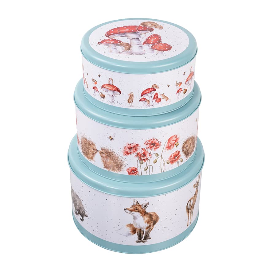 Wrendale Keksdosen - 3er Set Country Animal Blue Weiss, Weiss