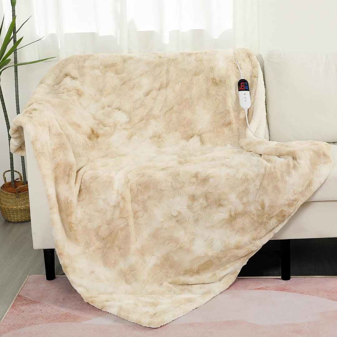 COZYTY Wärmedecke – Heizdecke Mit Abschaltautomatik 130×180cm, 6 Heizstufen & 10h Auto-Abschaltung,