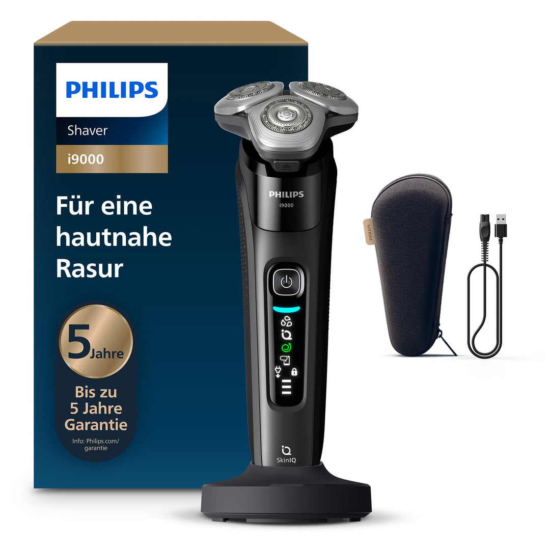 Philips Rasierer i9000, Elektrischer Nass-und Trockenrasierer für Männer mit integriertem Trimmer, s
