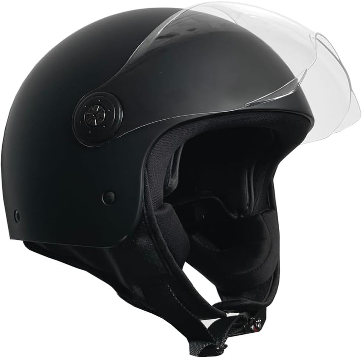 Jethelm Helm Motorradhelm Rollerhelm mit Sonnenblende Chopper RALLOX 710 schwarz/matt S, M, L, XL (S