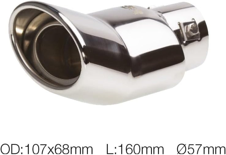 Simoni Racing TRX/38 Exhaust Tip Oval, INOX