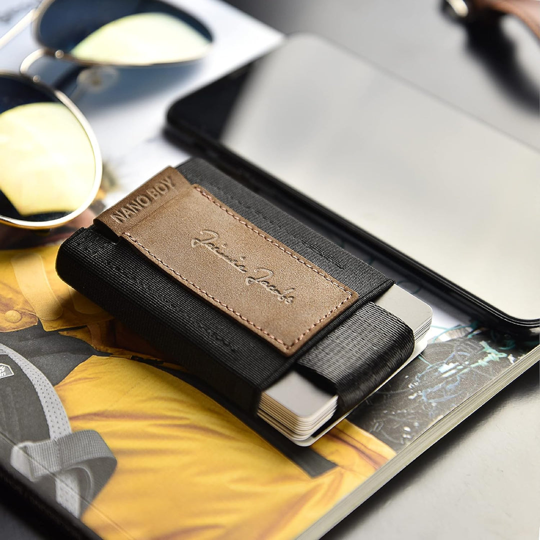 Jaimie Jacobs Nano Boy Mini Wallet, Mini Geldbörse aus Textil, Kleiner Geldbeutel, Slim Wallet mit Z