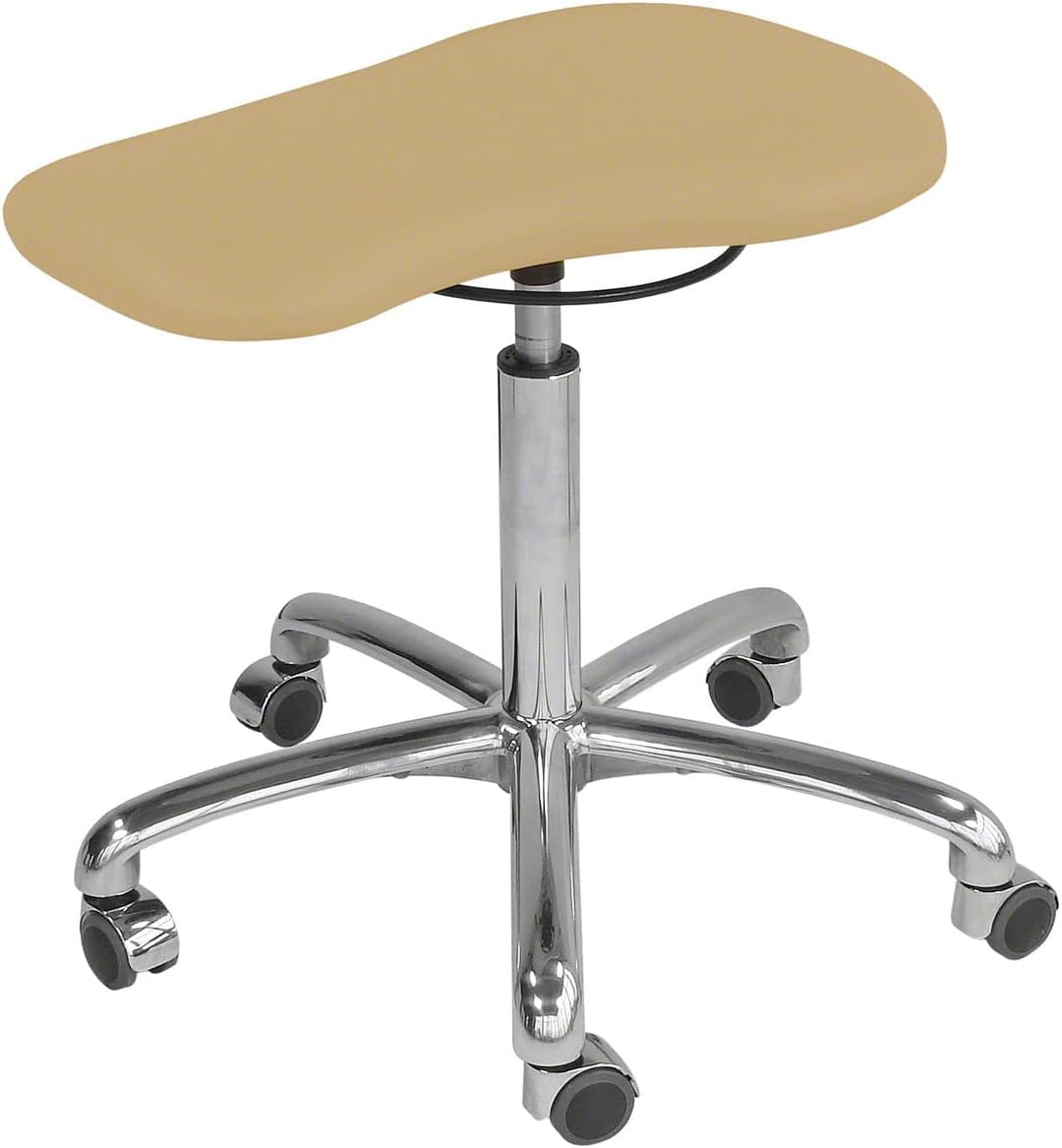 Sport-Tec Therapiehocker Exklusiv mit Polster und Rollen, Praxishocker, Rollhocker Beige, Beige
