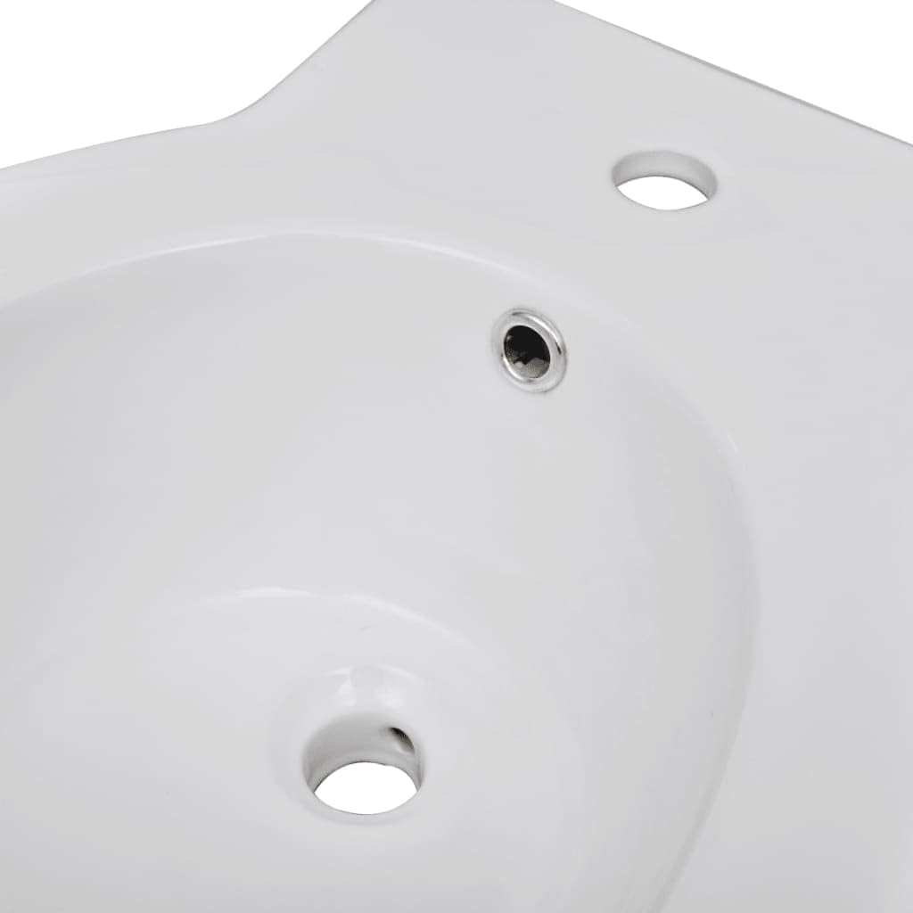 Standbidet Bodenstehend Keramik Weiss Runder Bidetständer Hochwertige Design Stand Bidet für Badezim