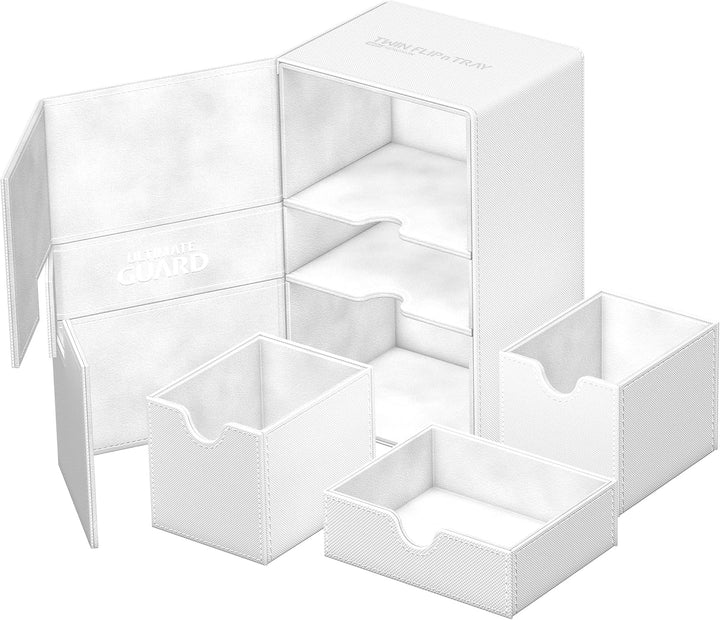 Ultimate Guard Twin Flip`n`Tray 160+ XenoSkin Monocolor Weiss, Weiss