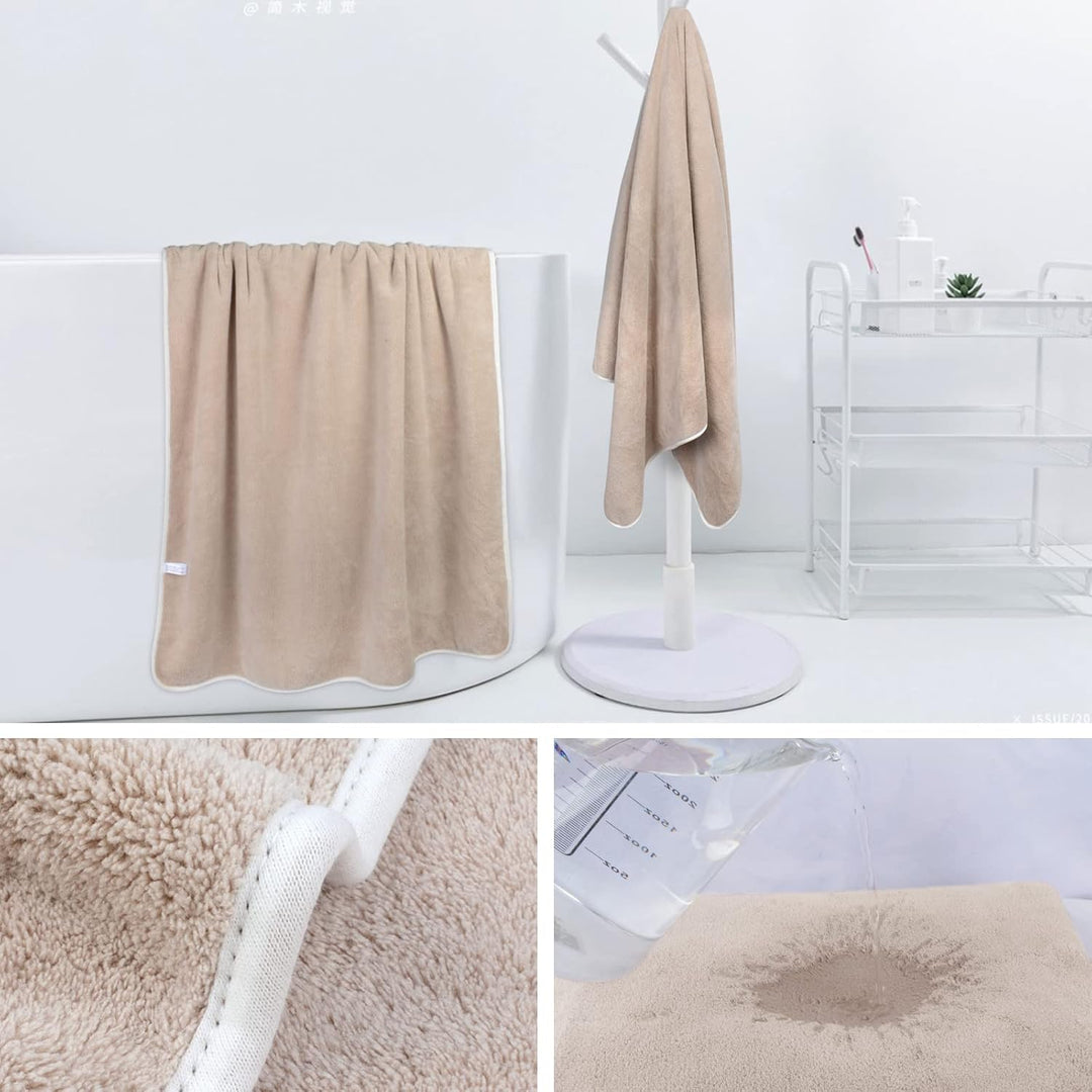 KinHwa Mikrofaser Badetuch gross XXL 76cmx152cm 2 Pack Badehandtuch schnelltrocknend & fusselfrei Du