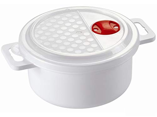 3 x HEIDRUN MICROKASSEROLLE mit Deckel + Ventil - 1,0 Ltr, Ø 15 cm, höhe 8 cm