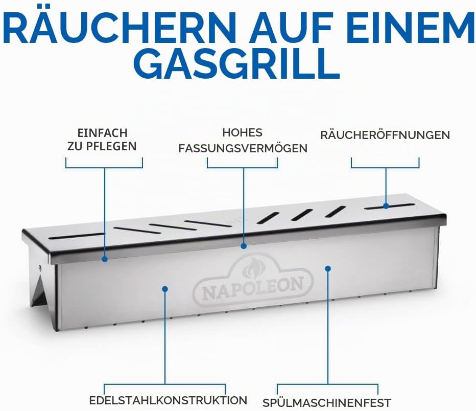 Napoleon 67013 Edelstahl-Räucherbox, Grillzubehör