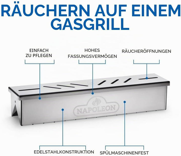 Napoleon 67013 Edelstahl-Räucherbox, Grillzubehör