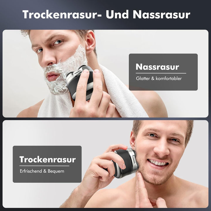 Glatzen Rasierer Herren Elektrisch, ETROBOT 5D Magnetischer Elektrorasierer- Kopfrasierer Glatze Her